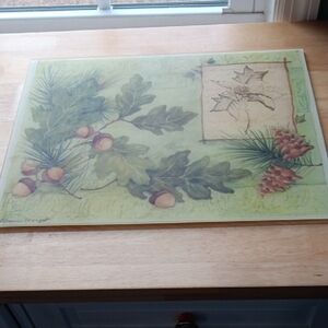 Botanical Print Glass  Placemat